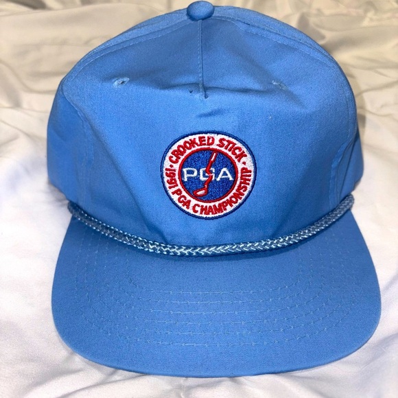 Vintage Other - Vintage Blue Crooked Stick PGA Championship Hat